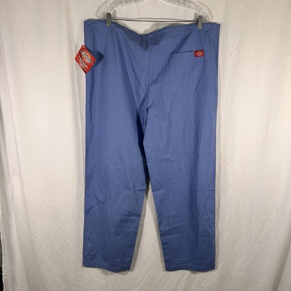 New Dickies Scrub Pants Men's Large Blue Pull On Drawstring Rear Pocket - Picture 6 of 10